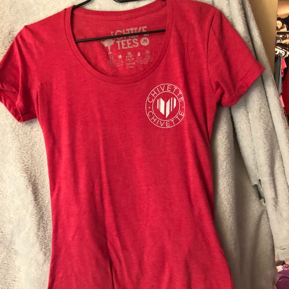 The Chive red heart Chivette Tee sz Med - Picture 1 of 2
